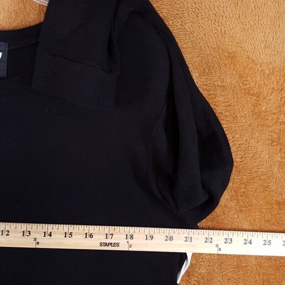 MONROW MOMMY Womens Sweater Maternity Large Black Pullover Tunic Lace Up Knit - Picture 5 of 8